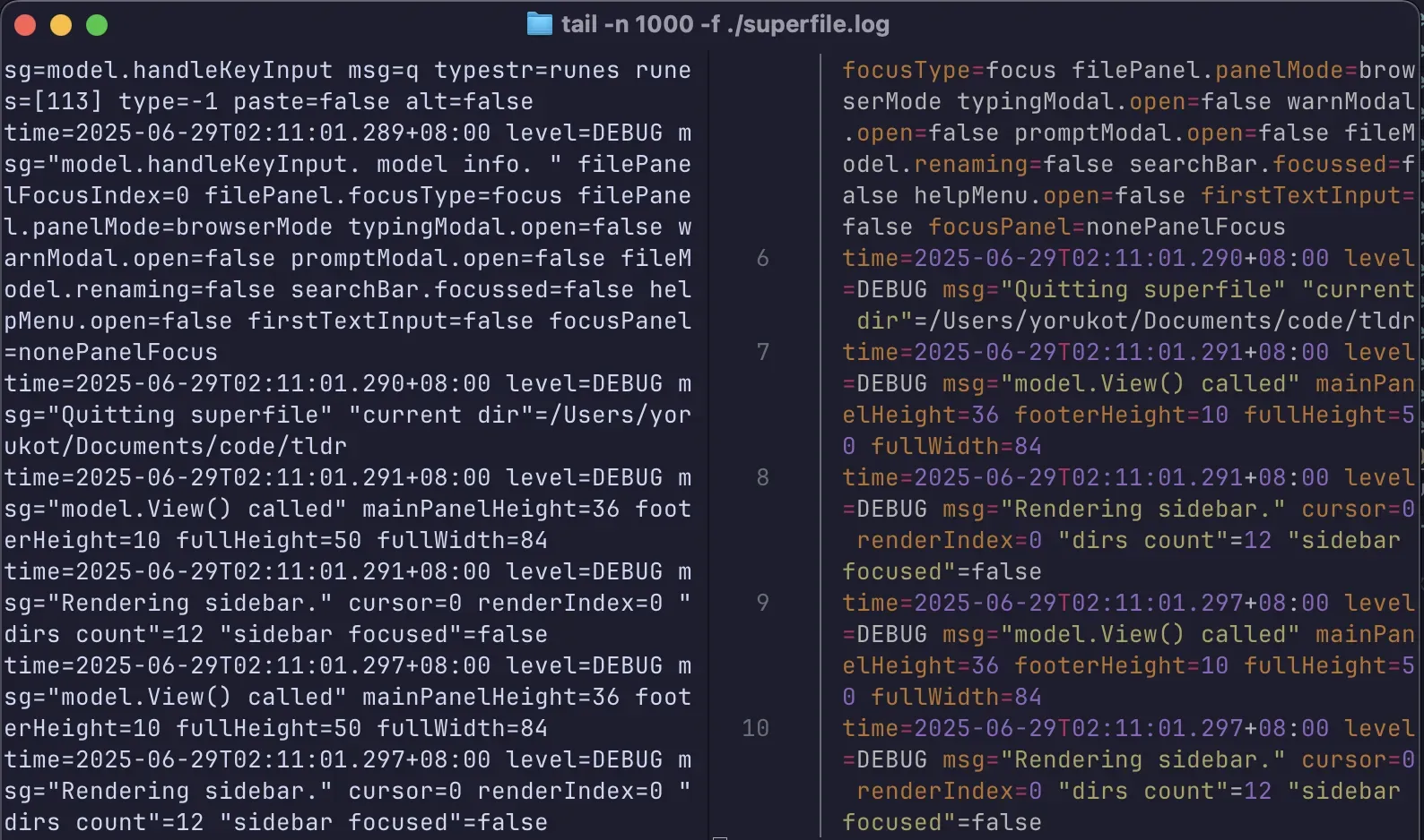Normal tail vs. tail with bat